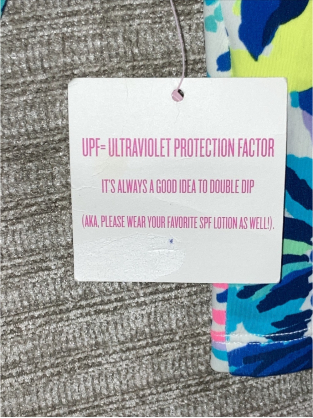Lilly Pulitzer Luxetics Mini Sydney Rashguard Swim Top Jacket UPF Girl’s 8-10 L - Picture 9 of 15